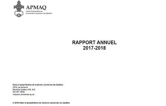 Rapport annuel 2017-2018